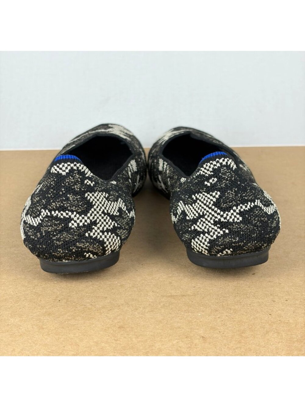 Rothy's The Flat Chantilly Slip on Ballet Flats Womens 10.5 Black Floral Round - Picture 4 of 10